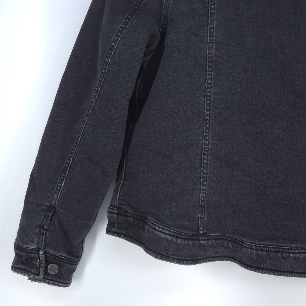 Carhartt Sherpa-Lined Duck Denim Jacket Womens Small 104424/BLK Black Chore Coat - Picture 9 of 16